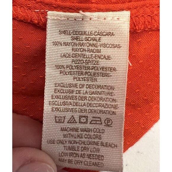 Free People Blouse boogie all night Size XS Crop top Embroidery Lace Red V Neck - Picture 12 of 16